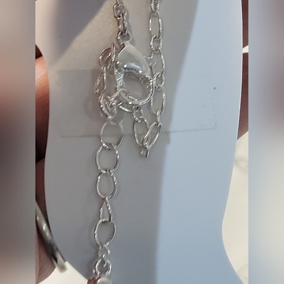 Silver 🐢 Turtle & conch shell with Genuine Seaglass Anklet  sea glass tortoise - Picture 2 of 2